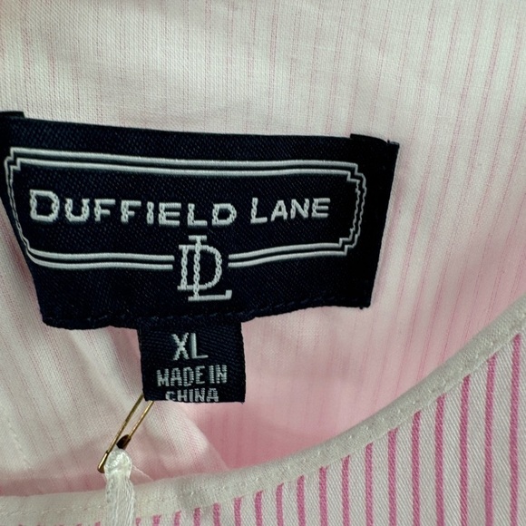 Duffield Lane Adele pink striped cotton dress sleeveless size XL - Picture 4 of 13